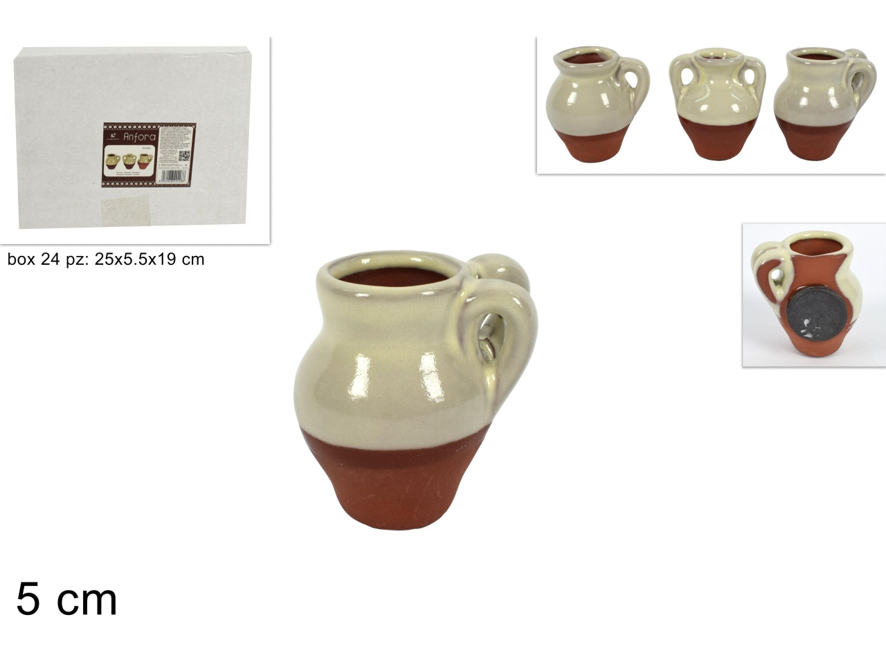 Anforetta con calamita beige