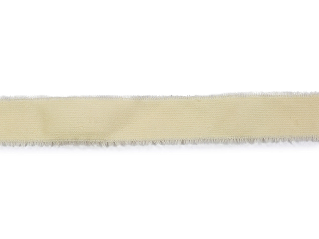 Nastro velluto sfrangiato 2,5cmx15mt panna