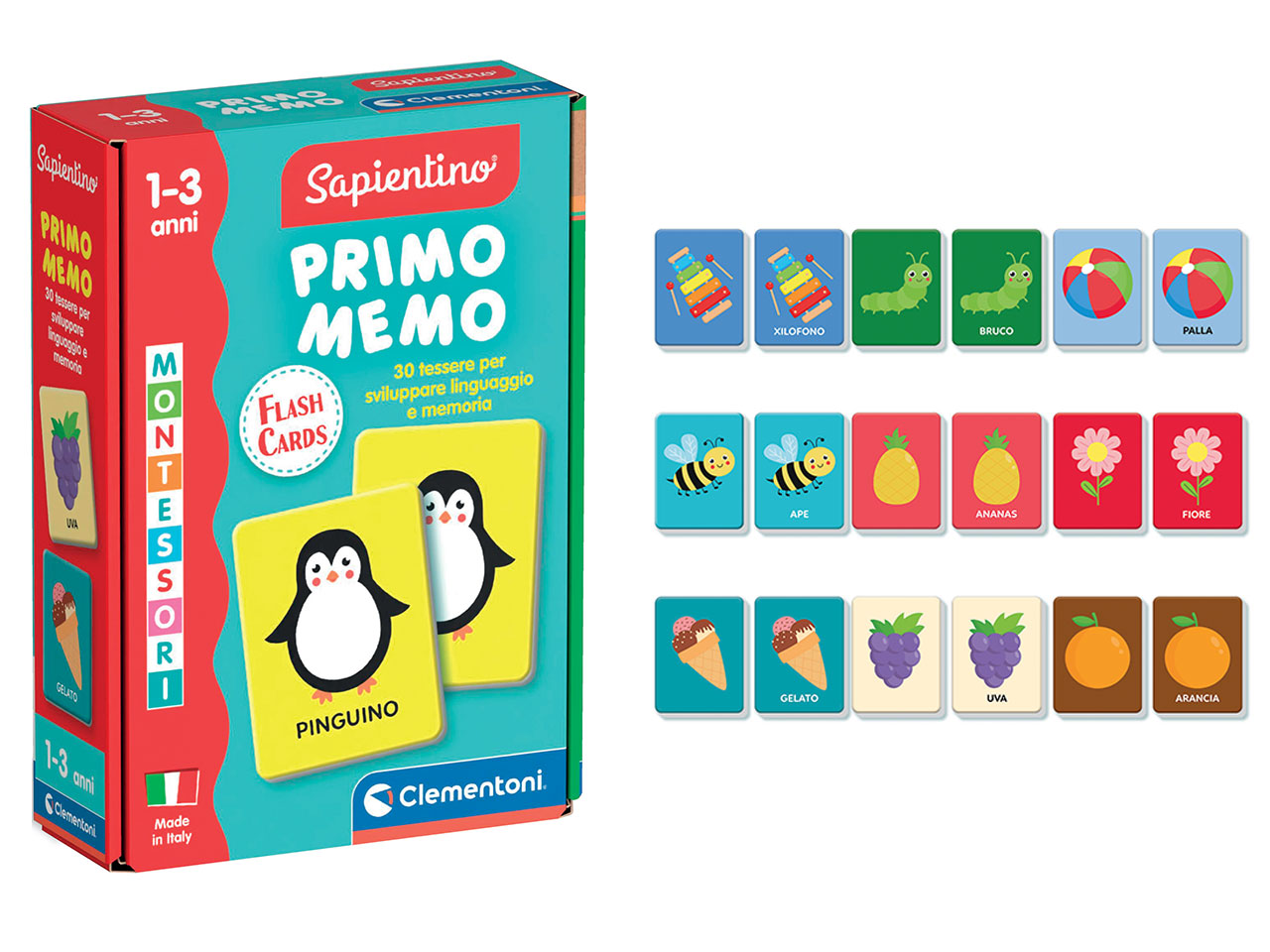 Montessori flashcards baby primo memo