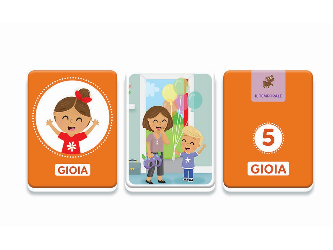 Montessori flashcards baby emozioni ed espressioni