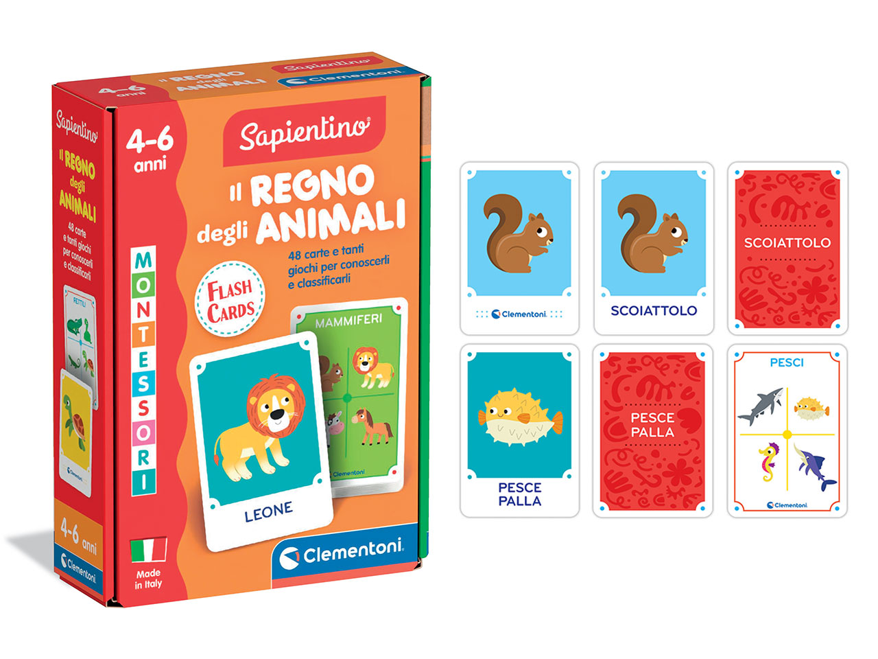 Montessori flash card - il regno degli animali