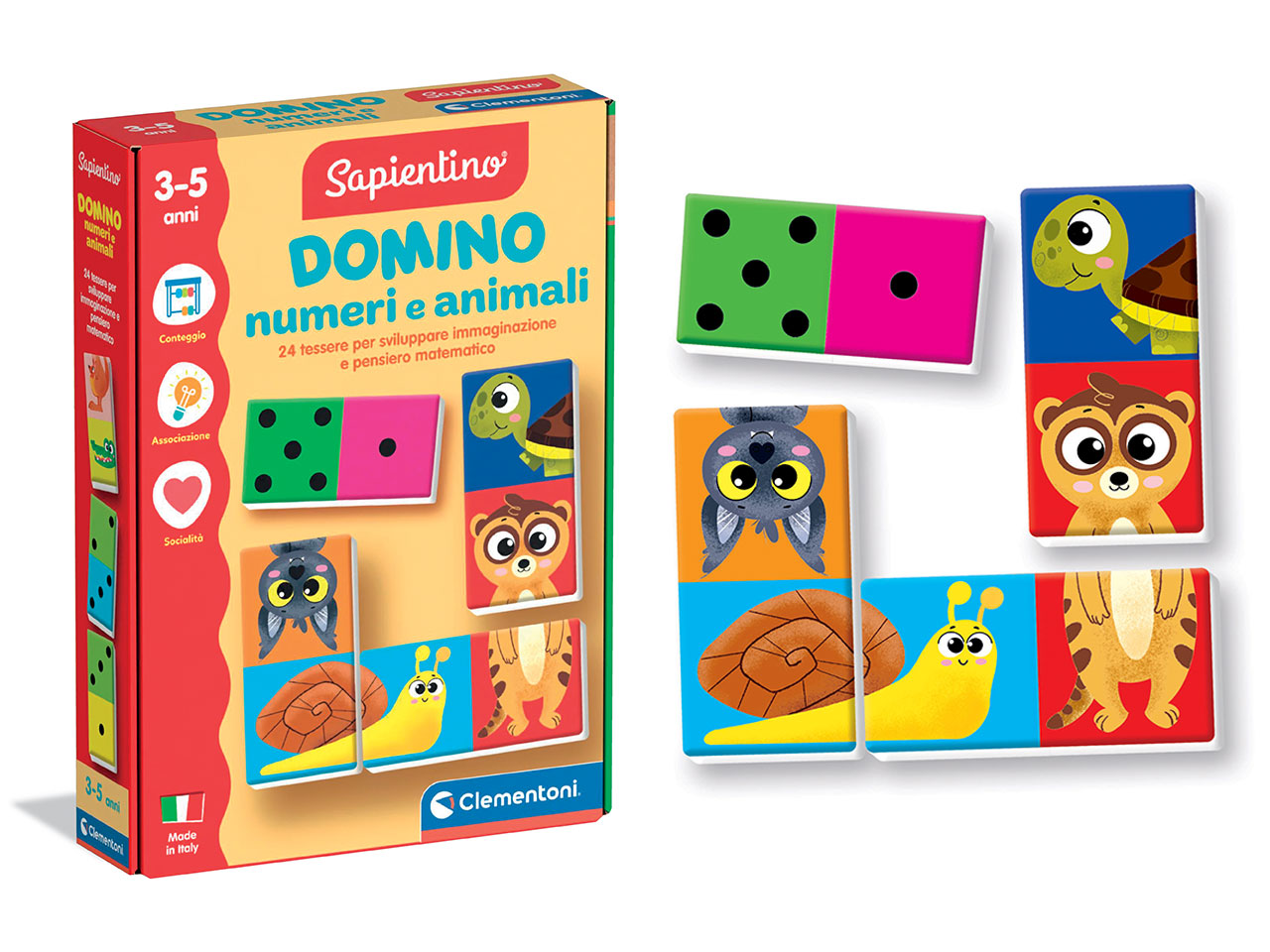 Domino numeri e animali