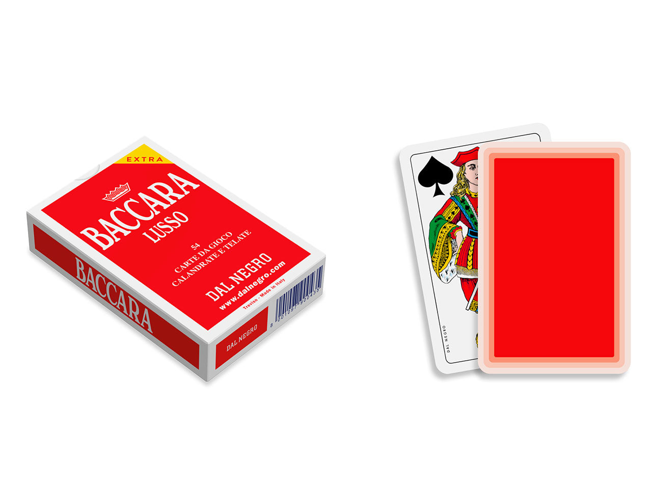 Carte da gioco baccara rosso extra