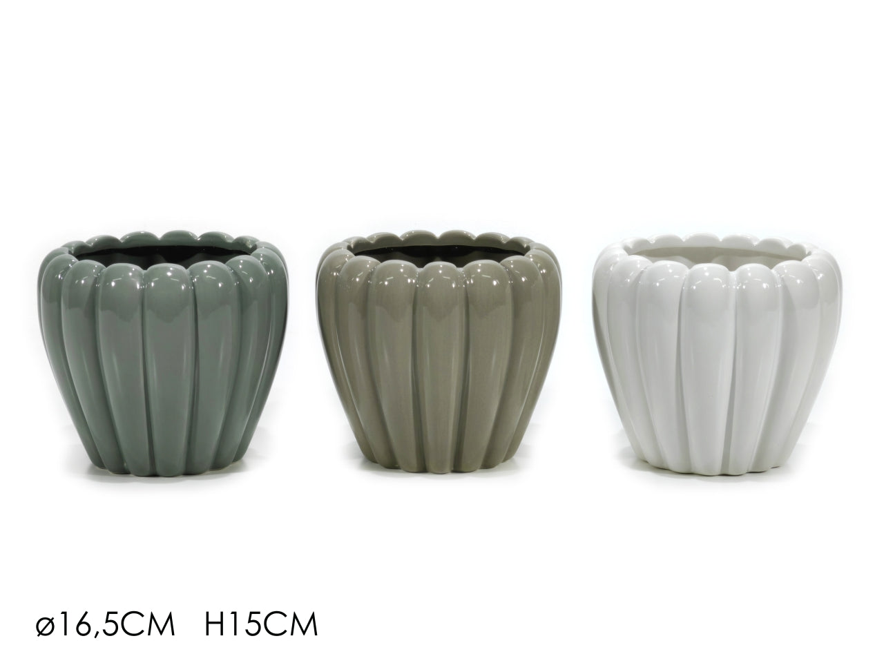 Vaso fiori h.15cm in 3 assortimenti