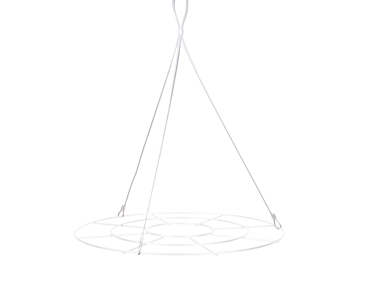 Espositore in metallo da appendere d.60cm di colore di colore bianco