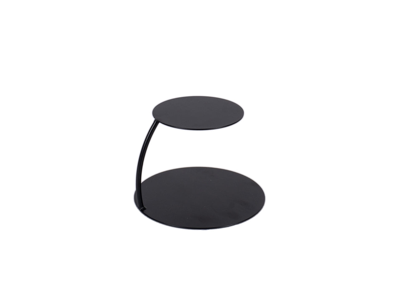 Alzata metallo 2 piani d.15/10x10cm di colore nero