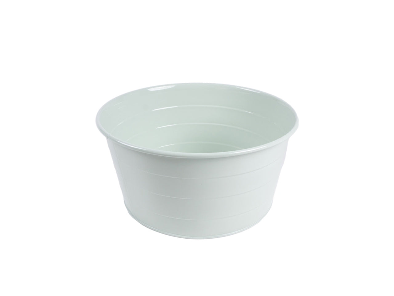 Cache pot in metallo d.28x14cm di colore verde