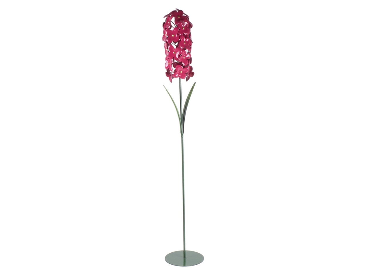 Fiore in metallo con base d.15x100cm di colore fucsia