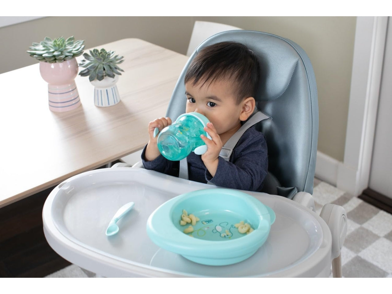 Set pappa consigliato da 6m+ di colore azzurro