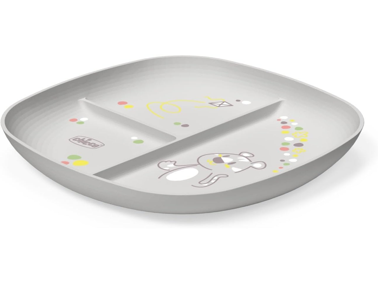 Piatto porzionato consigliato da 12m+ di colore grigio