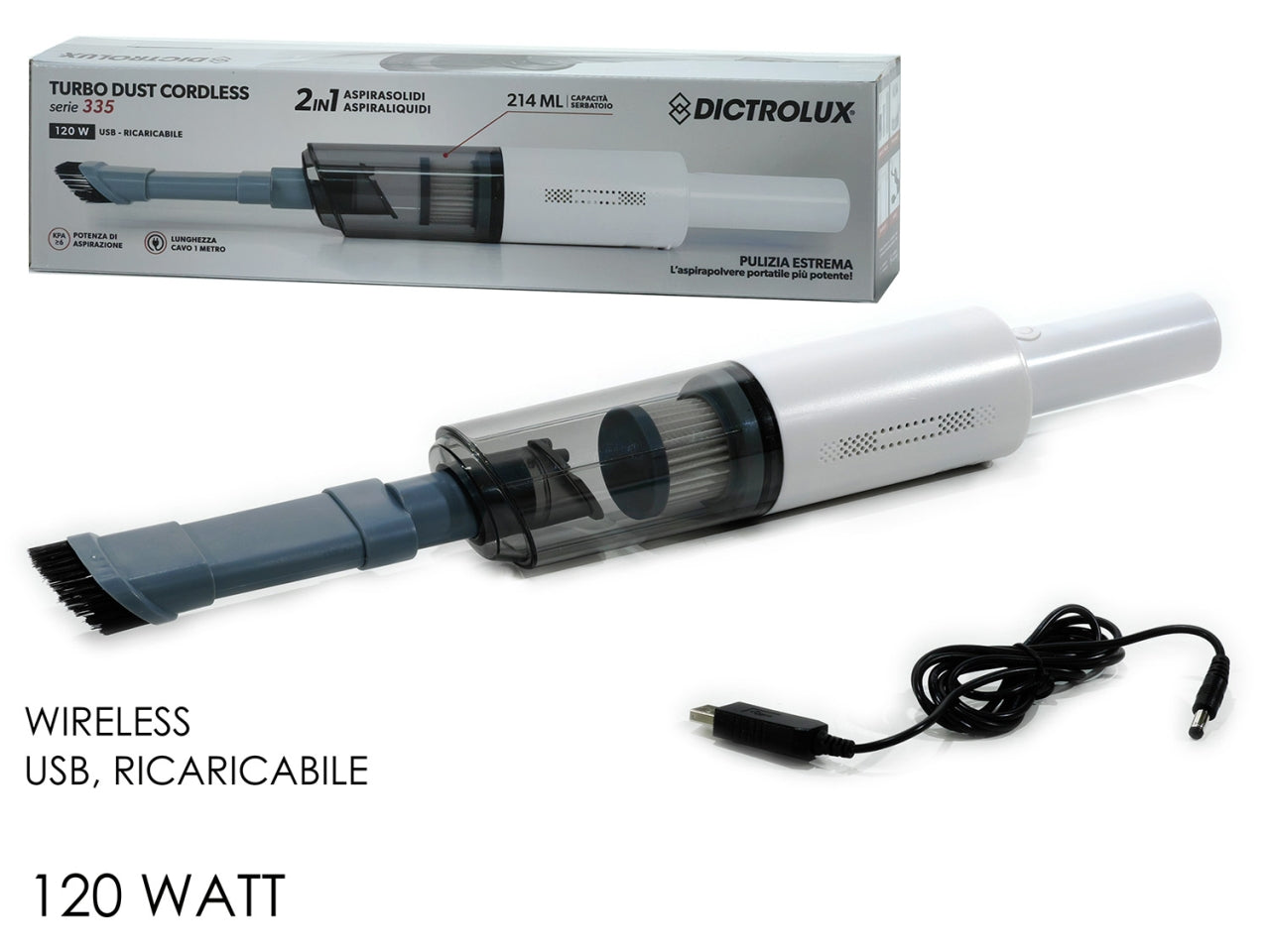 Aspirapolvere cordless 2in1