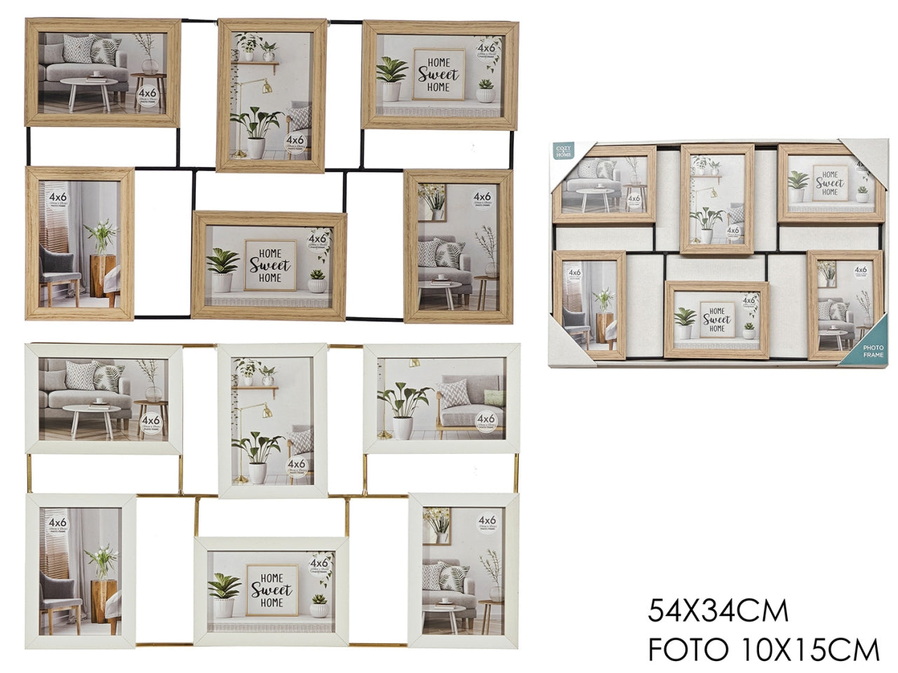 Portafoto 6posti 54x34cm in 2 assortimenti