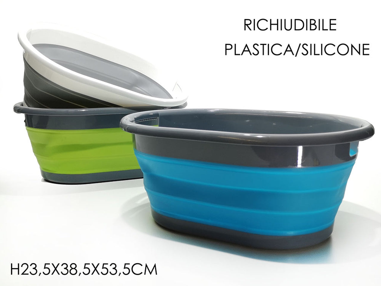 Cesta per bucato richiudibile 17lt in colori assortiti