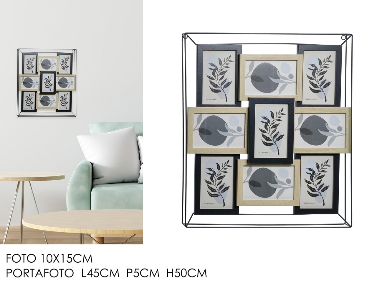 Portafoto 9 posti 45x50cm