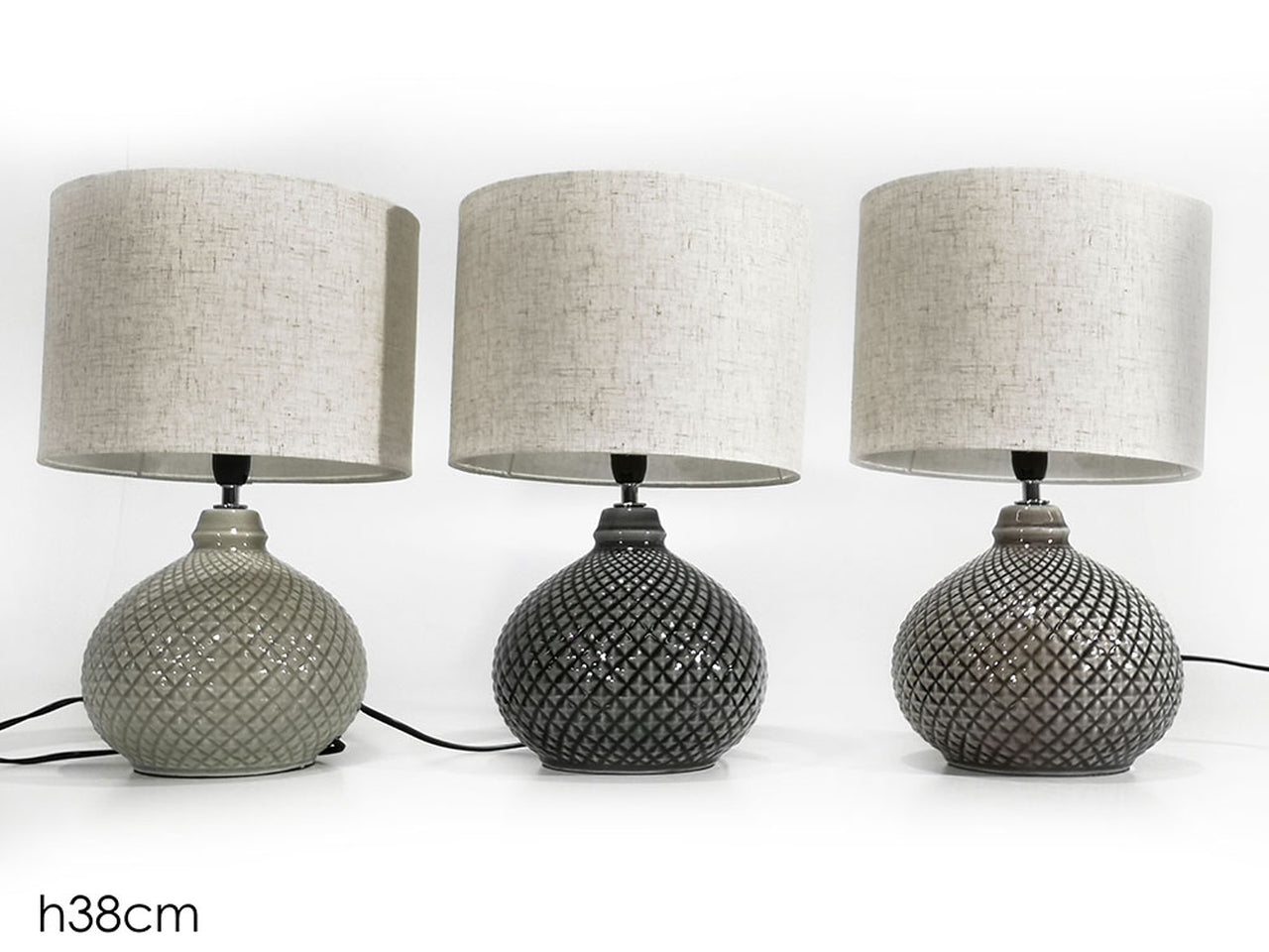 Lampada ceramica 38cm assortita