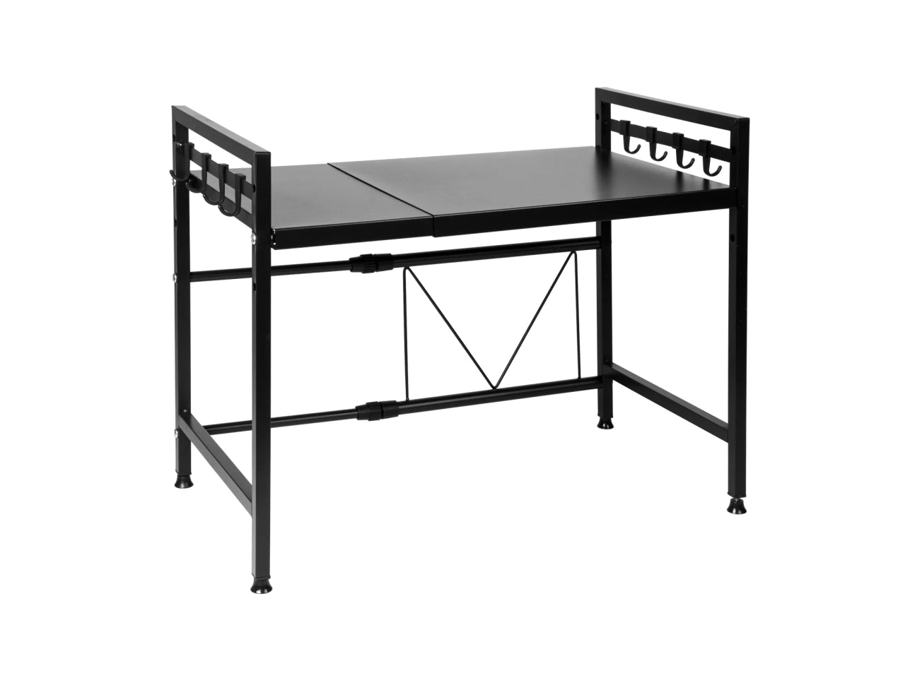 Mensola estensibile da 40,5 a 63,5x31,5x42cm di colore nero