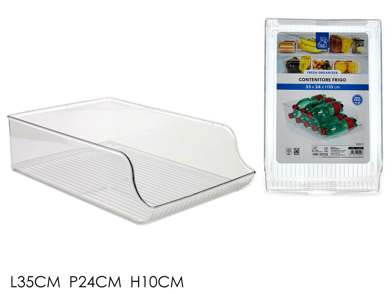 Contenitore salvaspazio per frigorifero 35x24x10cm