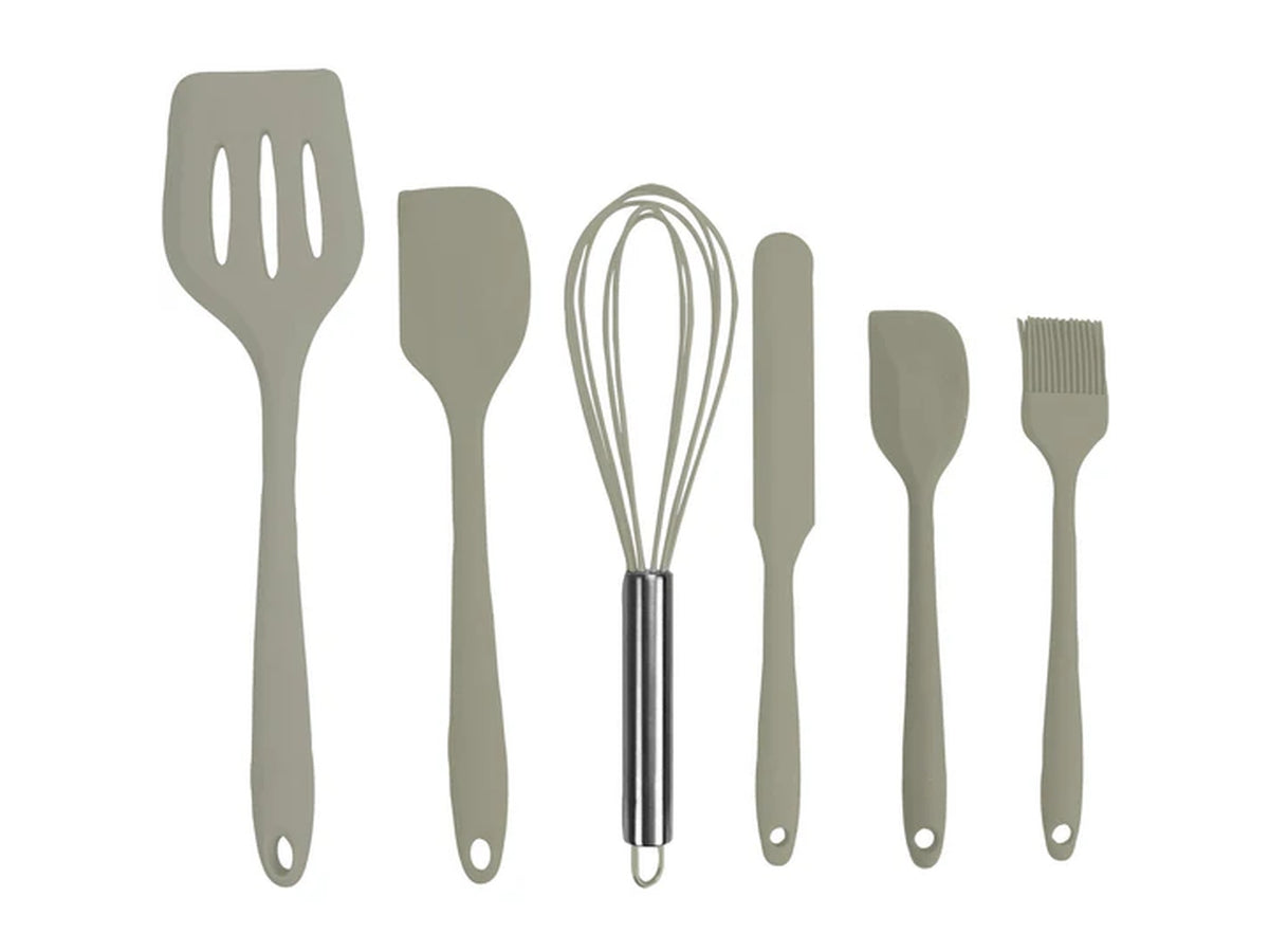 Utensili in silicone 6 pezzi con colori assortiti