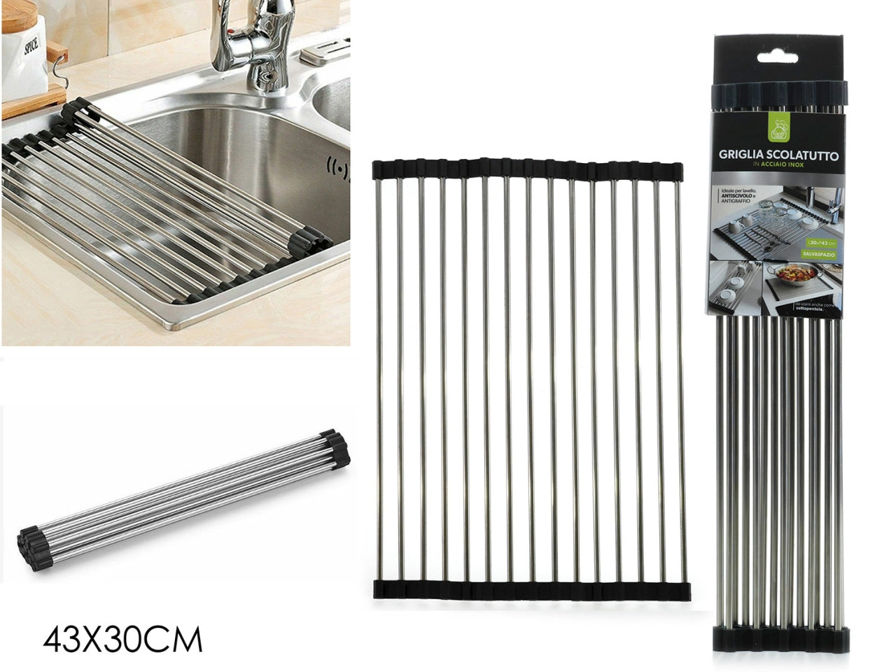 Griglia scolatutto lavello 43x30cm