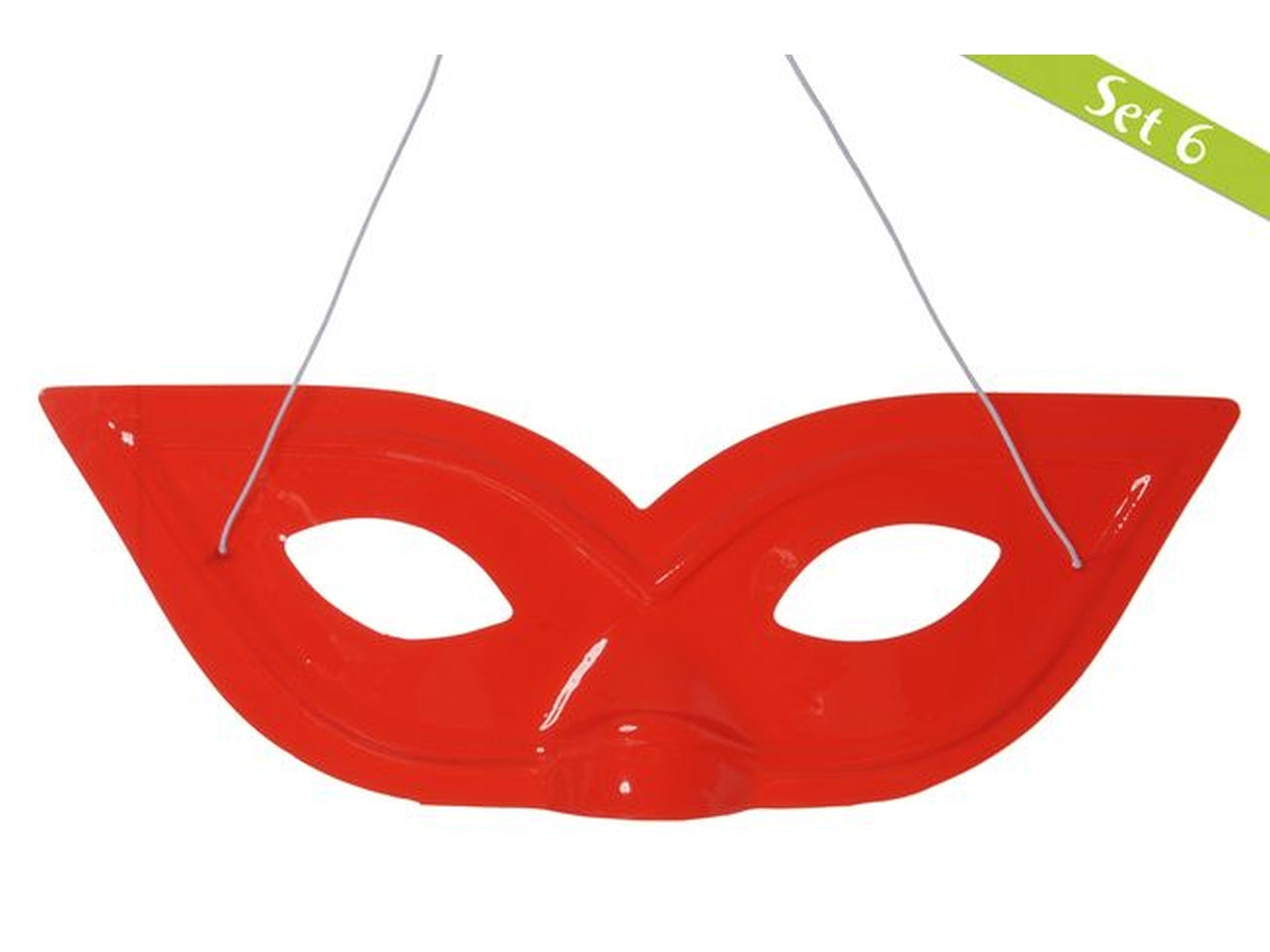 Mascherina di colore rosso confezione da 6 pezzi