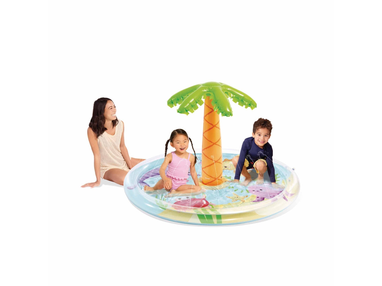Piscina palma con spruzzo 173x104cm
