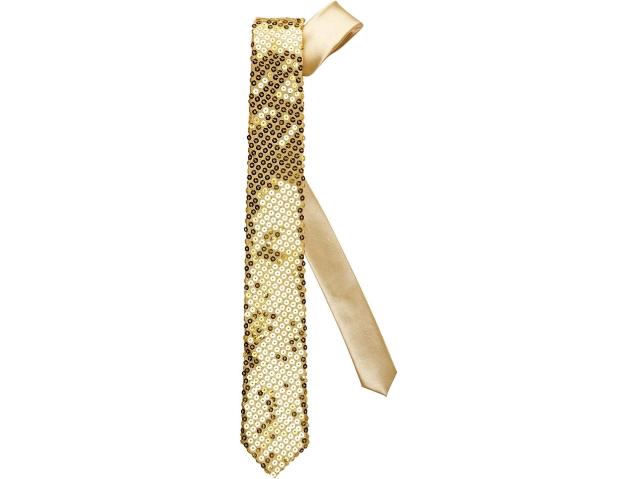 Cravatta in paillettes oro