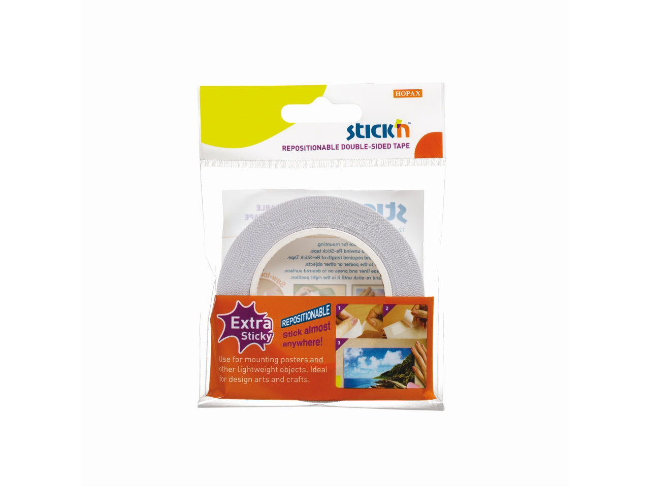 Nastro biadesivo rimovibile 12mmx12mt