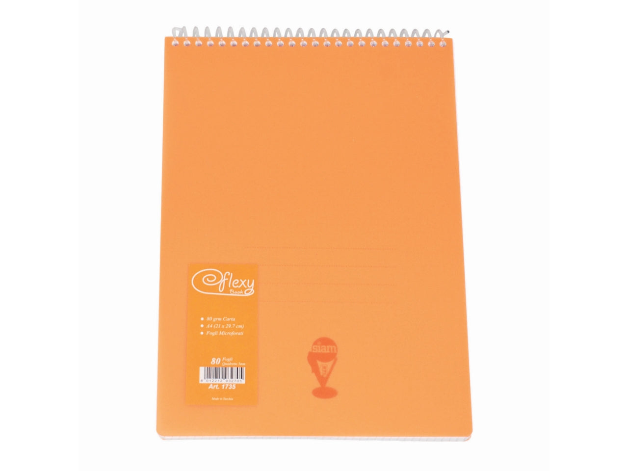 Block notes a4 plastificato con spirale a quadretti 5mm
