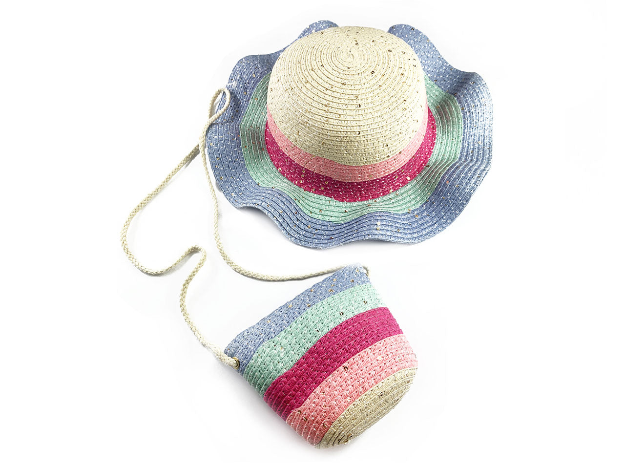 Cappello e borsetta le kikke summer rainbow