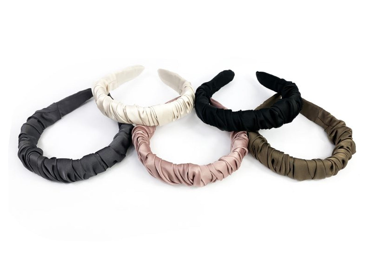 Cerchietto arricciato satin