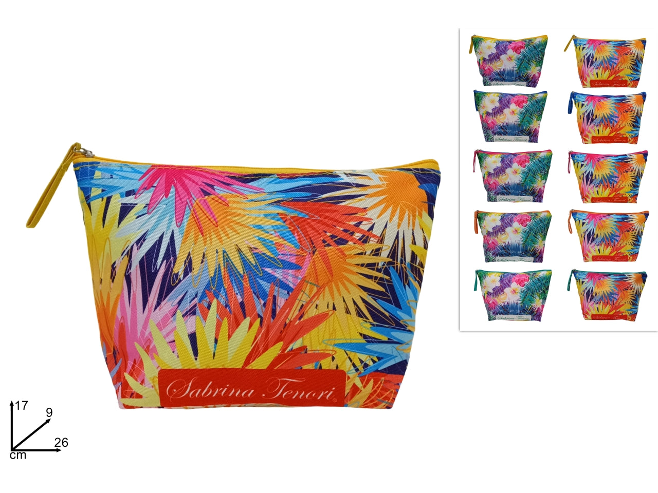 Bustina beauty st fantasia foglie e fiori in colori assortiti