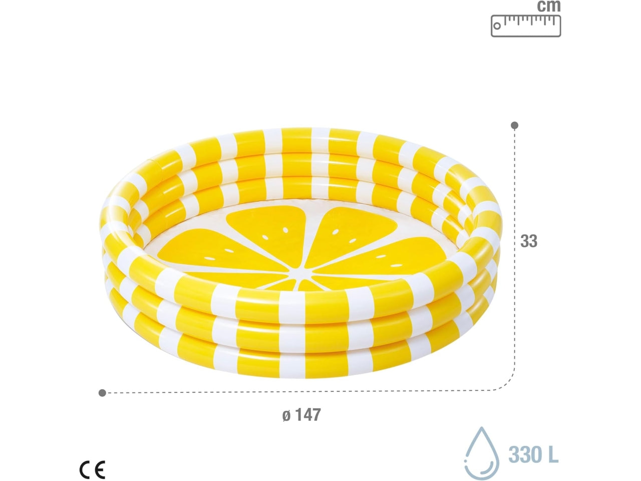 Piscina gialla cm 147x33