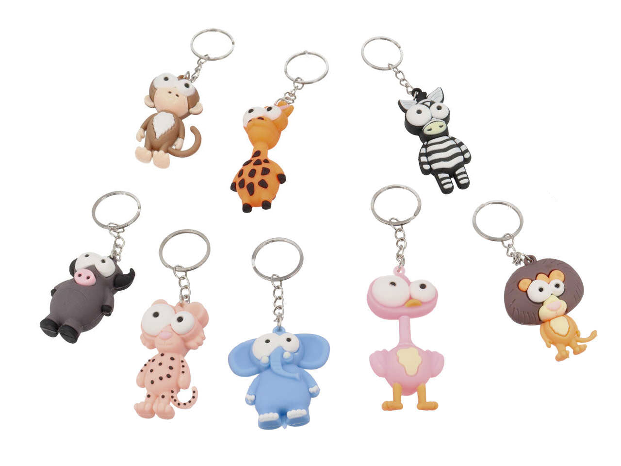Portachiavi in gomma animaletti