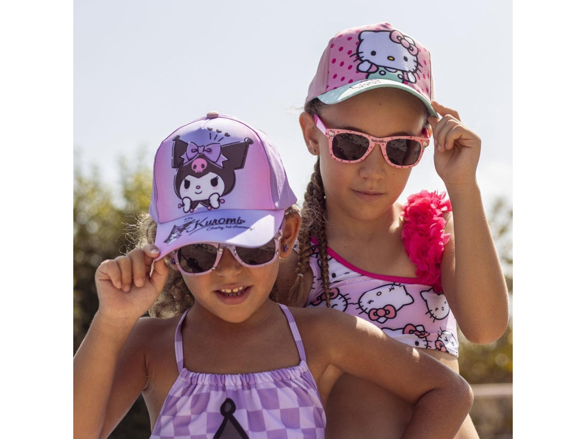 Hello kitty kuromi set cappellino con visiera e occhiali da sole