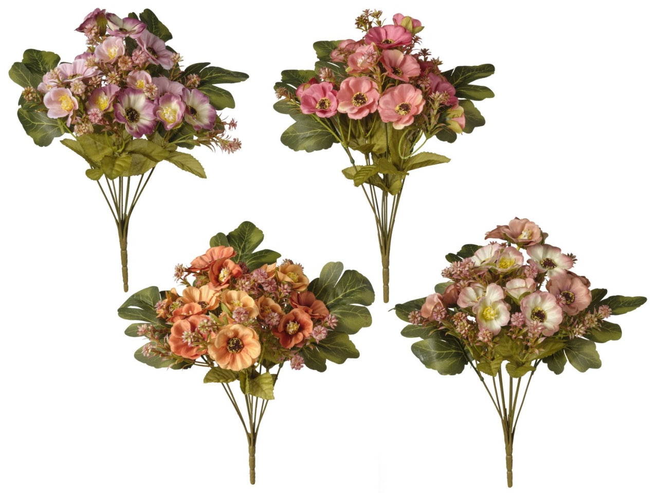 Mazzo cosmee con 9 rami 37cm  in 4 colori assortiti