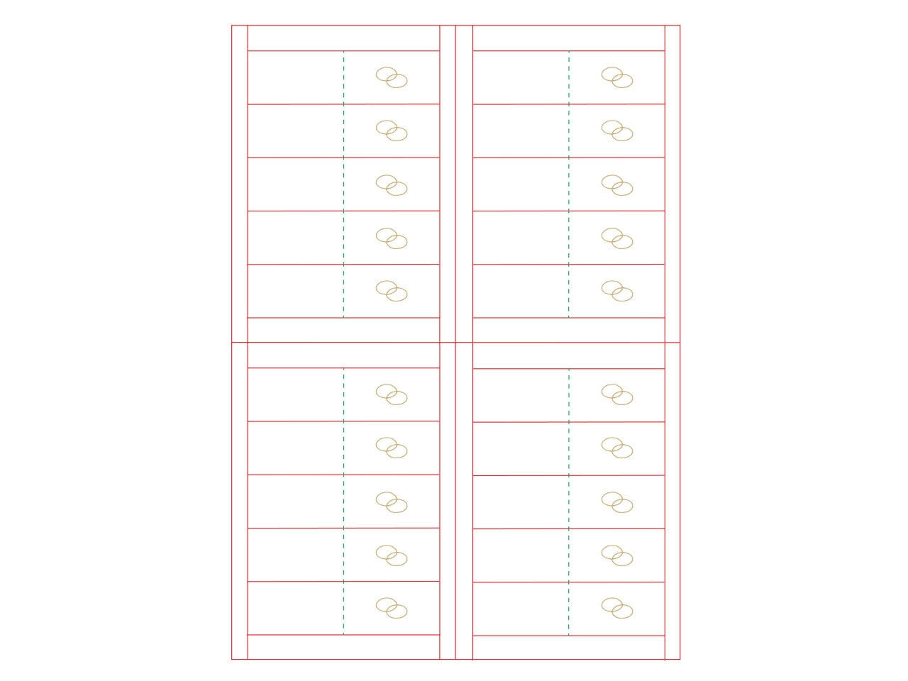 Biglietti bomboniera 100 pezzi f.to A4 bianchi con fedi oro