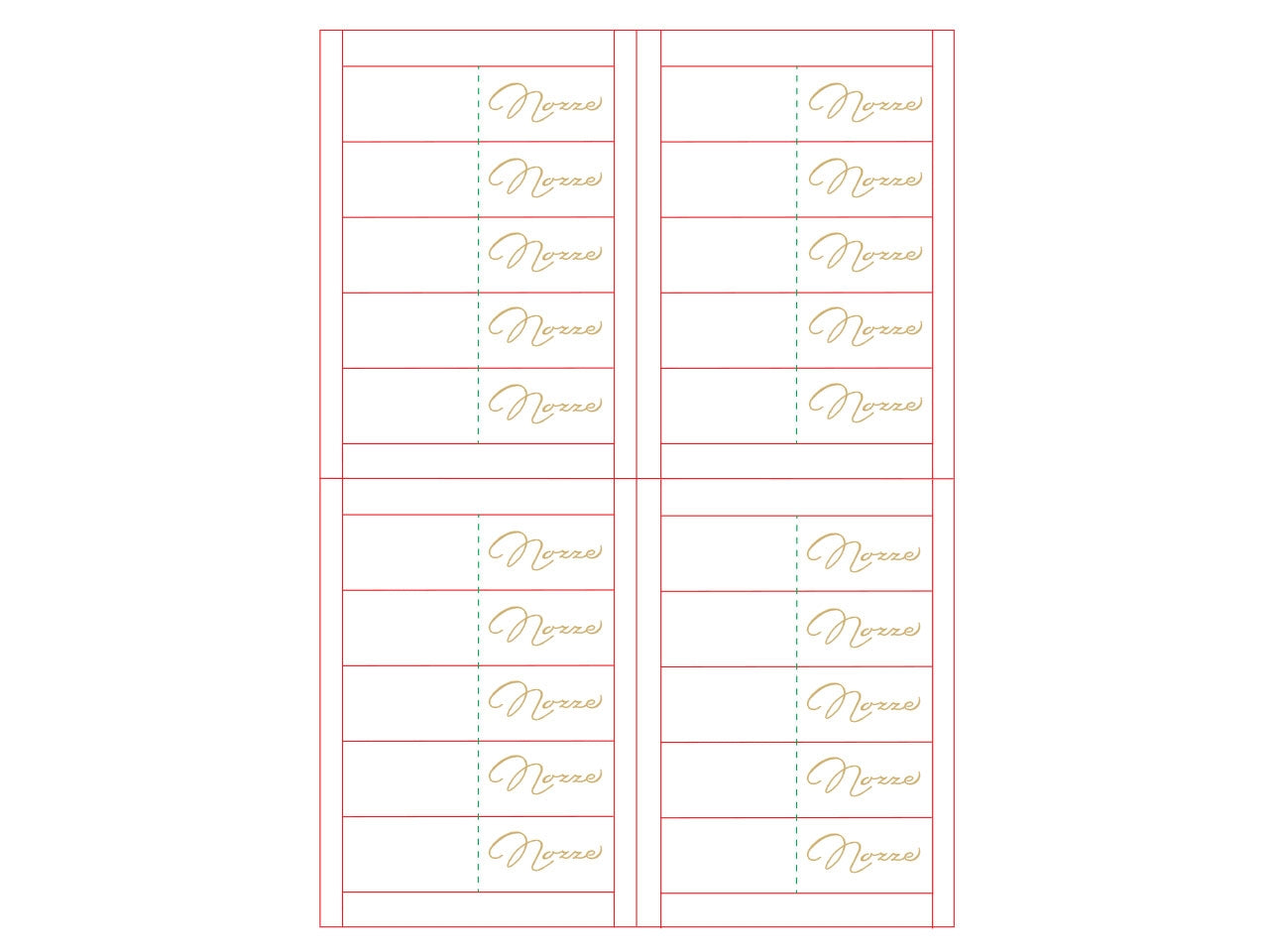 Biglietti bomboniera nozze oro 100 pezzi f.to A4 bianchi