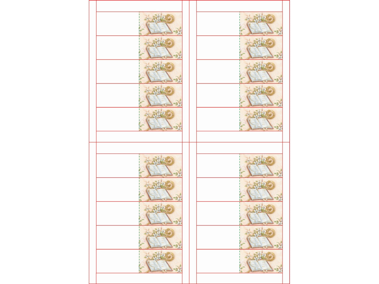 Biglietti bomboniera santa cresima messale 100 pezzi f.to A4