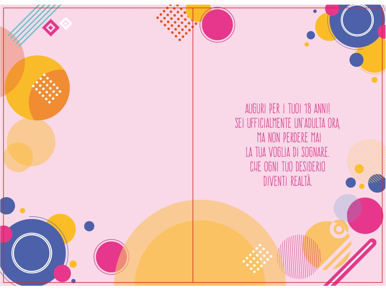 Biglietto buon compleanno 18Â° femminile