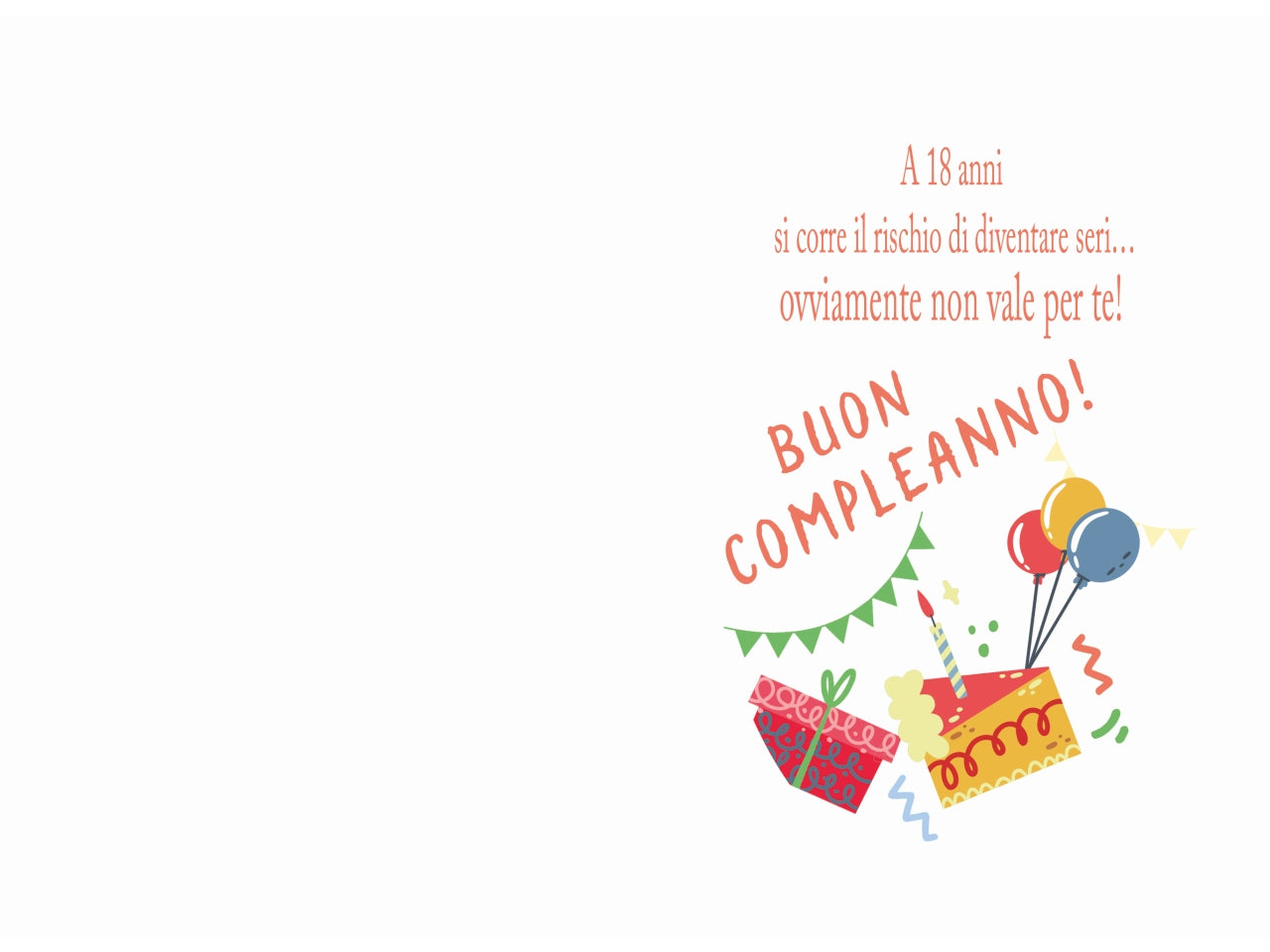 Biglietto buon compleanno 18 anni