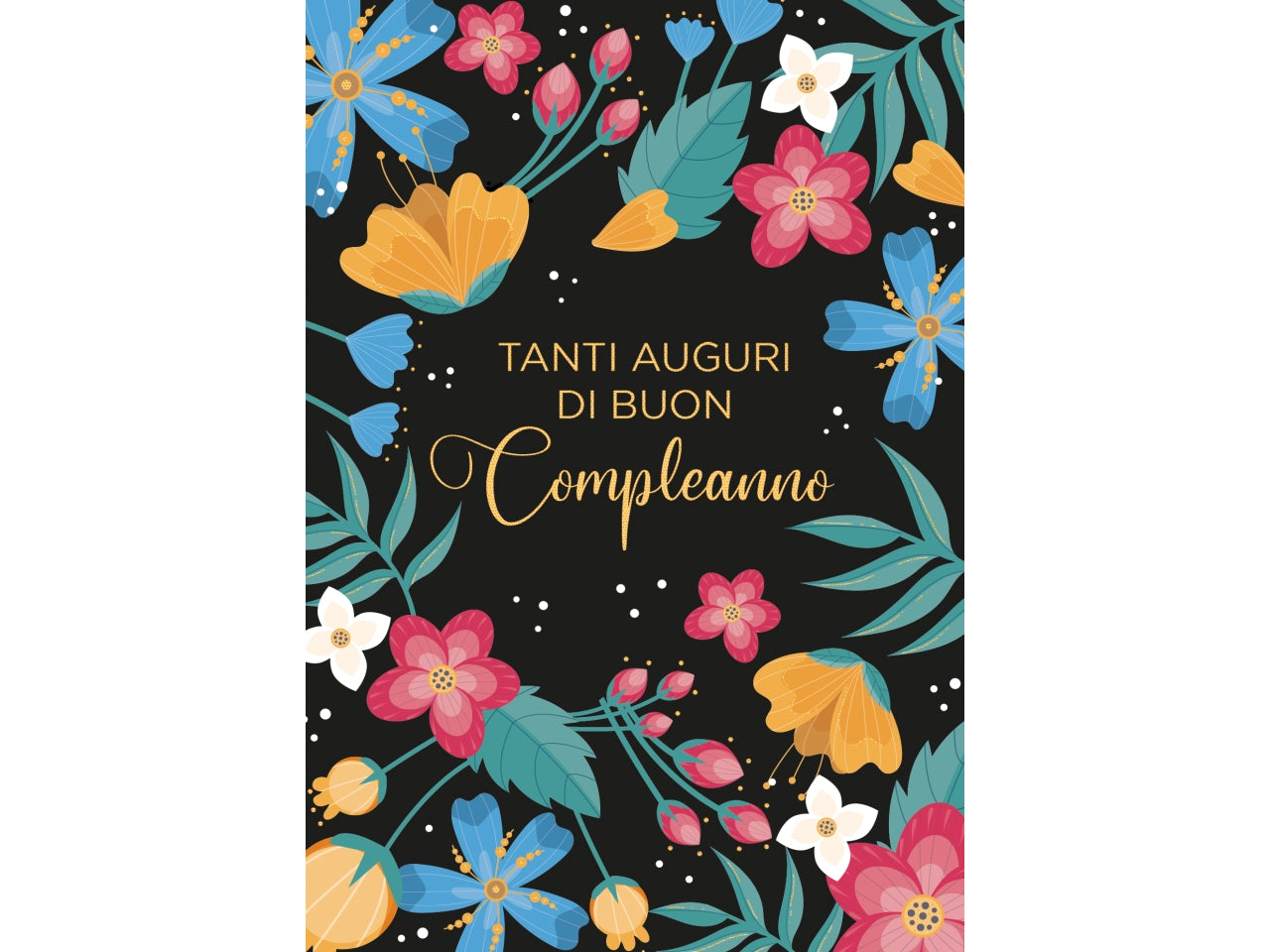 Biglietto tanti auguri black femminile