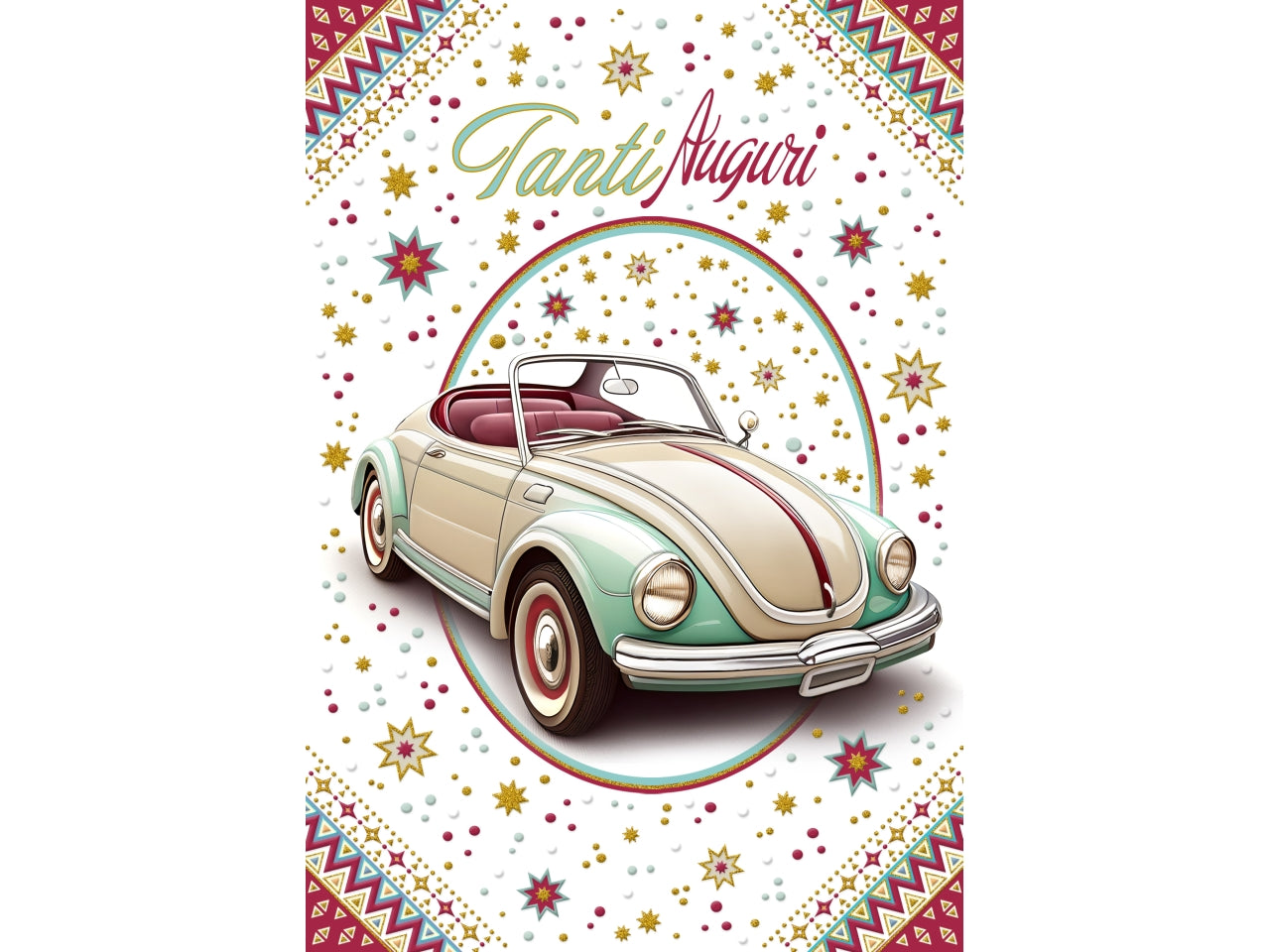 Biglietto  tanti auguri maschile auto