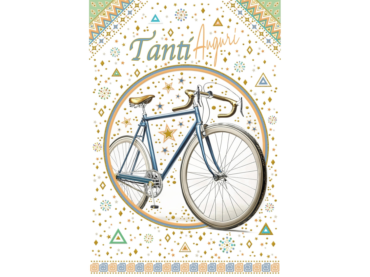Biglietto  tanti auguri maschile bici