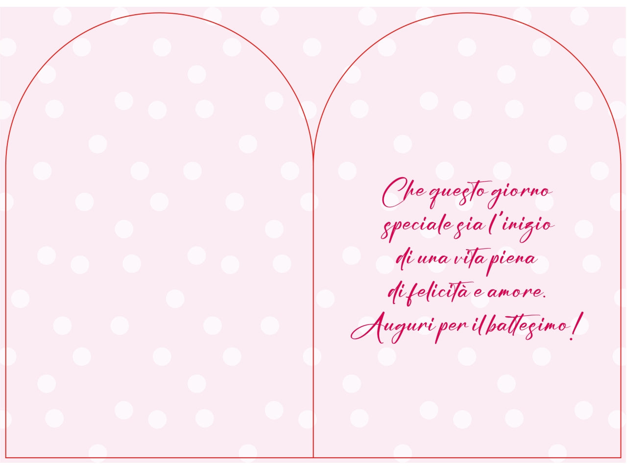 Biglietto felice battesimo bimba