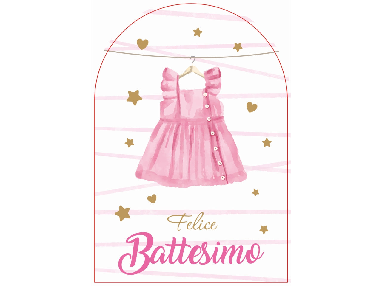 Biglietto felice battesimo bimba