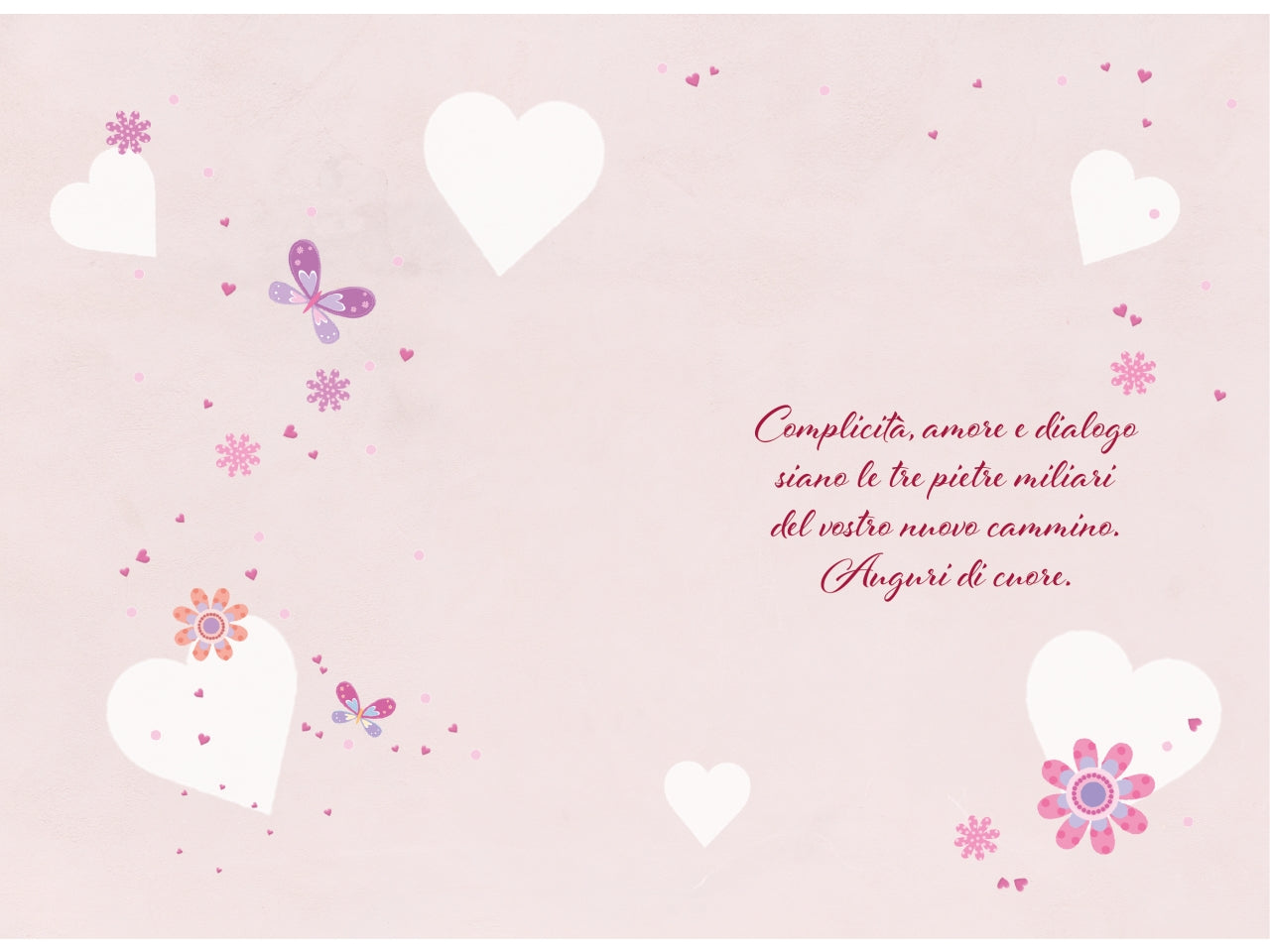 Biglietto felice matrimonio tavolo nuziale