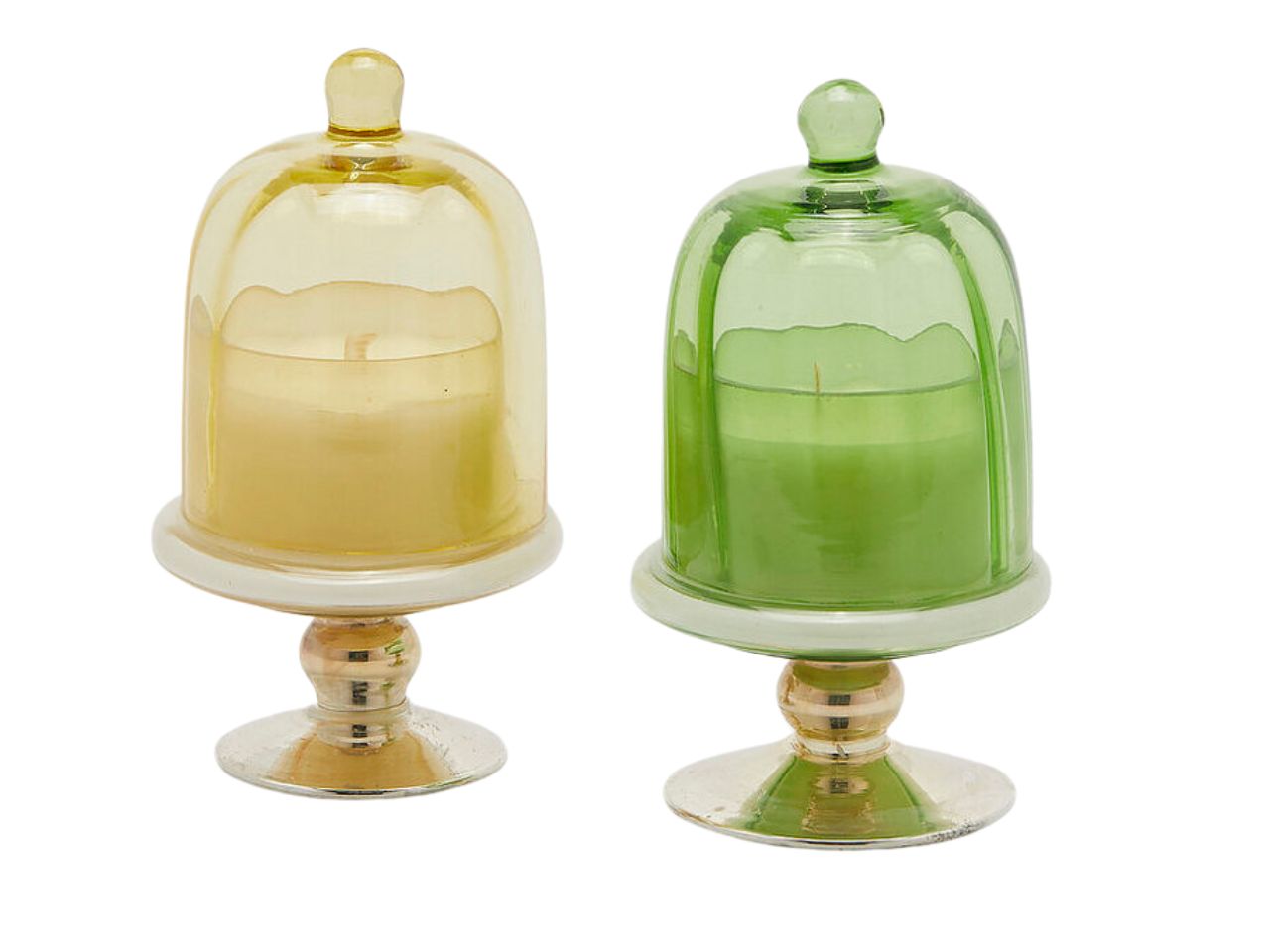 Candela alzatina profumata h.16xd.9cm nei colori oro 0 ambra