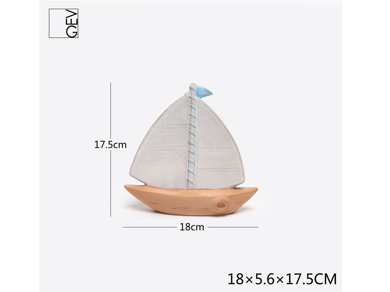 Barca a vela 18x5,6cm