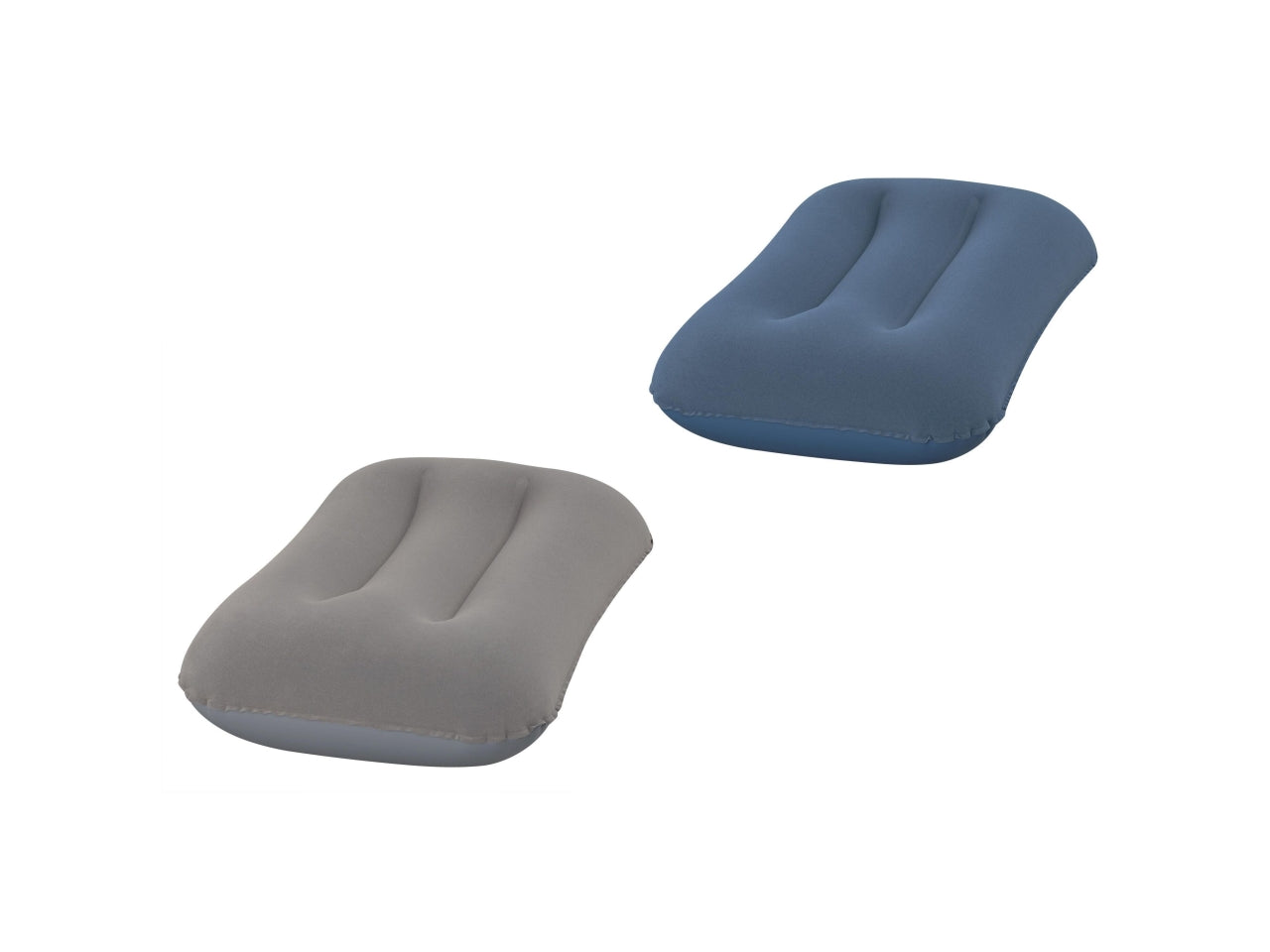 Cuscino gonfiabile rettangolare  42x26x10cm colori blu o grigio