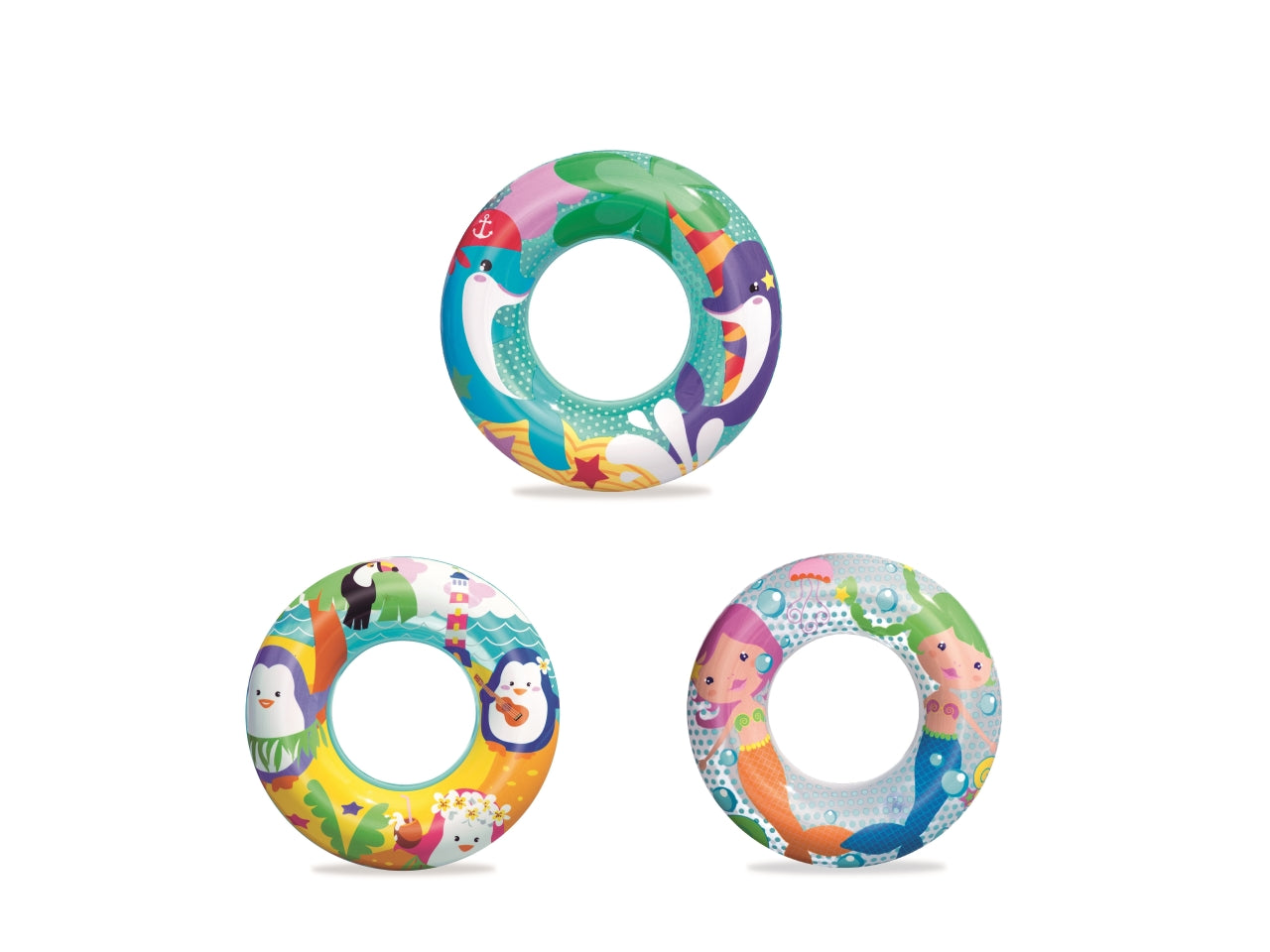 Salvagente avventure marine d.51cm in 3 colori assortiti